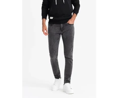Vyriški pilki slim fit džinsai su elastanu