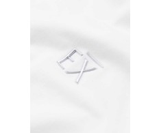 Vyriški SLIM FIT marškinėliai su apvalia iškirpte ir logotipu - balti