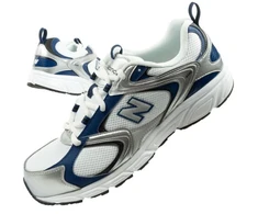 Vyriški sportiniai bateliai New Balance 408, madingi, patogūs, balti su sidabrinėmis detalėmis