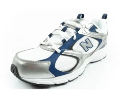 Vyriški sportiniai bateliai New Balance 408, madingi, patogūs, balti su sidabrinėmis detalėmis