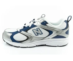 Vyriški sportiniai bateliai New Balance 408, madingi, patogūs, balti su sidabrinėmis detalėmis