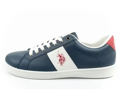 Vyriški stilingi ir patogūs US Polo Assn. laisvalaikio bateliai (sportbačiai), tamsiai mėlyni
