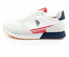 Vyriški stilingi ir patogūs US Polo Assn sportiniai bateliai, balti
