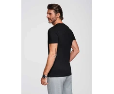Vyriški V-NECK marškinėliai su elastanu - juodi