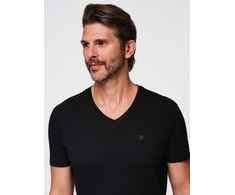 Vyriški V-NECK marškinėliai su elastanu - juodi