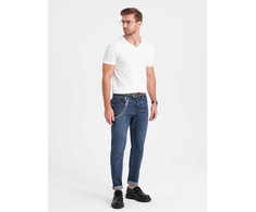 Vyriški V-NECK marškinėliai su elastanu - balti