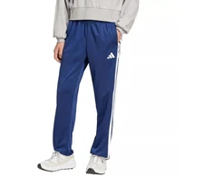 Vyriškos adidas 3-juostelių trikotažinės kelnės su atviru kraštu, klasikinis kirpimas, mėlynos JI8803