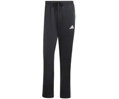 Vyriškos „adidas 3-Stripes Tricot“ tiesaus kirpimo kelnės atvira apačia, juodos, JI8802