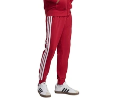 Vyriškos adidas Essential 3-Stripes French Terry bordo spalvos kelnės KR2702