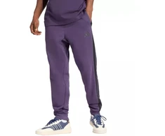 Vyriškos adidas Essentials 3-Stripes fleecinės kelnės violetinės JX0750