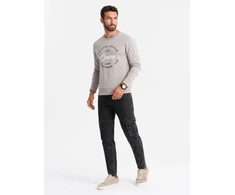 Vyriškos juodos cargo kelnės slim fit su bleached efektu