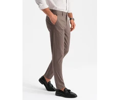 Vyriškos rudos chino kelnės regular fit
