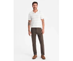 Vyriškos rudos chino kelnės, regular fit