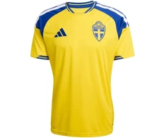 Vyrų adidas Švedijos 26 namų aprangos marškinėliai, geltonos ir mėlynos spalvos JM5814