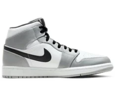 Vyrų Air Jordan 1 Mid Light Smoke Pilkas batai - 554724-092