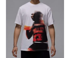 Vyrų Air Jordan Sportiniai Dri-FIT Grafiniai Marškinėliai Balti - HQ8966-100