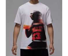 Vyrų Air Jordan Sportiniai Dri-FIT Grafiniai Marškinėliai Balti - HQ8966-100