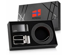 Vyrų rinkinys Nordee SDK-002: odinė diržas ir dvi sagtelės