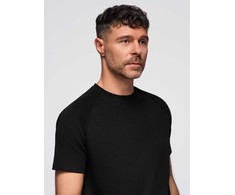 Vyrų T-marškiniai juodi su raglan rankovėmis V2