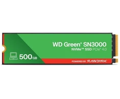 Ausinės WD Žalias SN3000 500 GB M.2 NVMe WDS500G4G0E SSD