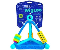 Möbi silikoninis daugiaspalvis Wigloo Pyramid sensorinis dantukas