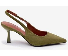 Women's High Heel Sandals Žalias Faux Suede Saria