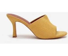 Women's Slip-On Shoes with Heel Made of Eco Suede Geltona Isolia