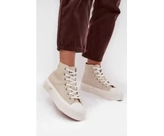 Women's Sneakers On Platform LEE 50253002.35E ISLA WOMEN MID Smėlio spalvos