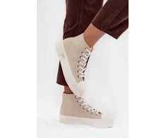 Women's Sneakers On Platform LEE 50253002.35E ISLA WOMEN MID Smėlio spalvos