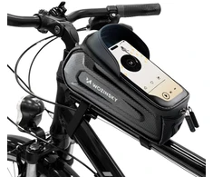 Wozinsky dviračio tašytė ant rėmo, šarvuota, su kišene telefonui, 1.7 l - juoda