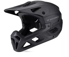 Wozinsky pilno veido dviratininko šalmas su nuimamu skydeliu 60-62 cm – Juodas