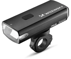 Wozinsky Priekinis dviračio žibintas + USB-C laidas (3000 lm) - Juodas