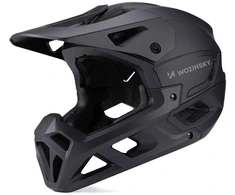 Wozinsky Viso veido dviračio šalmas su nuimamu vizieriu 57-59 cm - Juodas