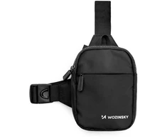 Wozinsky WMS-W1 Unisex Mini Peties Krepšys Vandeniui Atsparus Dviem Skyriais Mobiliajam Telefonui - Juodas