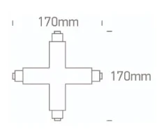X formos bėgelio sujungimas, baltas, 41018A/W