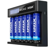 XTAR KROVIKLIS CILINDRINĖMS LI-ION 18650 BATERIJOMS - 6 KANALŲ MC6C
