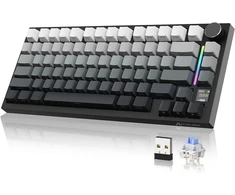 YINDIAO mechaninė klaviatūra su TFT ekranu, 75% ANSI, laidinė ir belaidė, RGB, X820 Ultra
