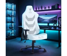 Žaidimų kėdė balta / juoda su TILT mechanizmu – ergonomiška ir stilinga