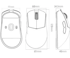 Lamzu PARO AURORA Wireless 8K Baltas (Balta) Belaidė Žaidimų Pelė