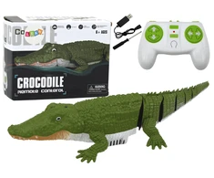 Lean Toys Nuotoliniu būdu valdomas krokodilas, 35 cm