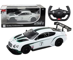 Rastar Nuotoliniu būdu valdomas Bentley Continental GT3 modelis, 1:14, baltas