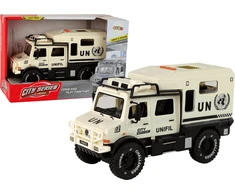 Žaislinis visureigis City Service Lean Toys, baltas, 24x13,5x10 cm