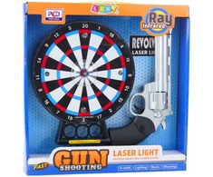 Lean Toys Lazerinis revolveris su taikiniu vaikams, 30 m