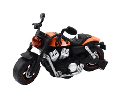 Lean Toys Oranžinis motociklas su šviesos ir garso efektais