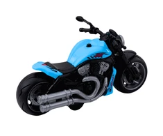 Lean Toys Žaislinis motociklas su šviesomis ir garsais, mėlynas, 22.5 cm