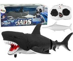 Žaislinis ryklys su pulteliu Juodas Shark – vandens pramogoms ir smagiems nuotykiams.