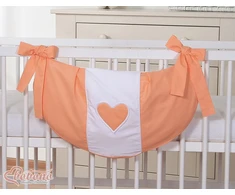 Žaislų krepšys pakabinamas Hanging Hearts“ oranžinis