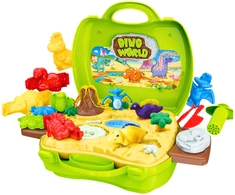Lean Toys Dinozaurų pasaulio modelinas lagamine