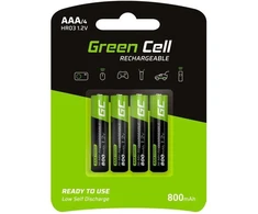 Žalias CELL baterijos 4 x AAA R3 800mAh