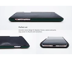 Žalias telefono dėklas su kortelės skyriumi iPhone X/XS